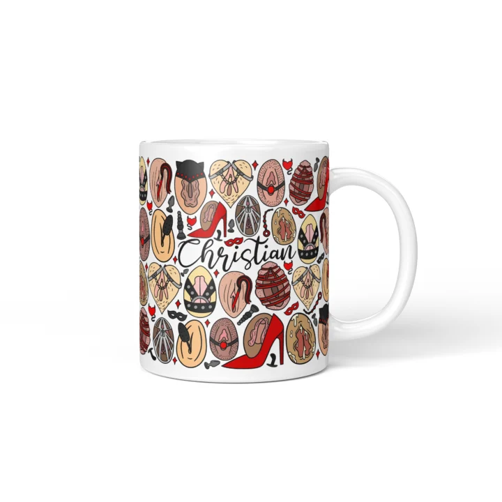 Kink-Inspired Vagina Mug - Adults Only Novelty Gift - Personalized 11 oz White mug mockup