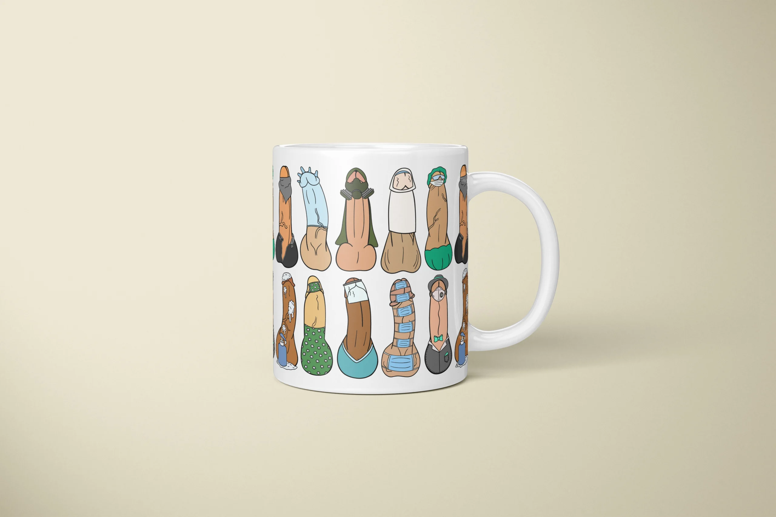 Lockdown Penis Mug – Dark Quarantine Humor Gift - primary mug mockup