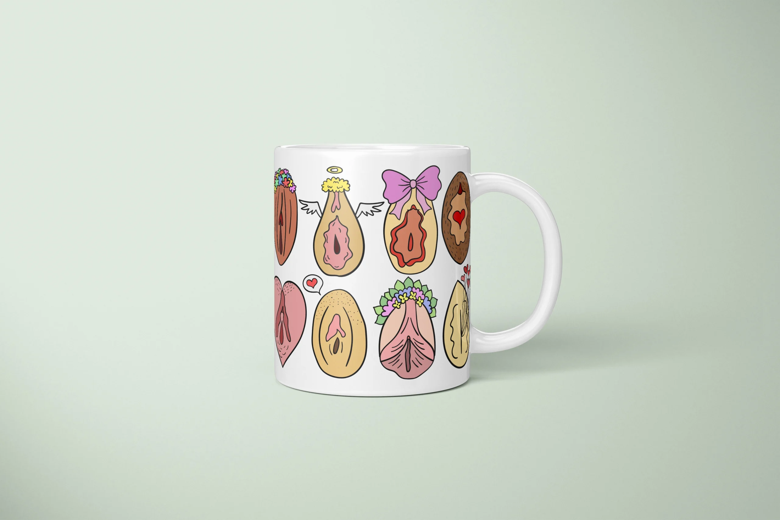 Love Vulva Art Mug – Sweet Cheeky Adults Only Gift - primary mug mockup