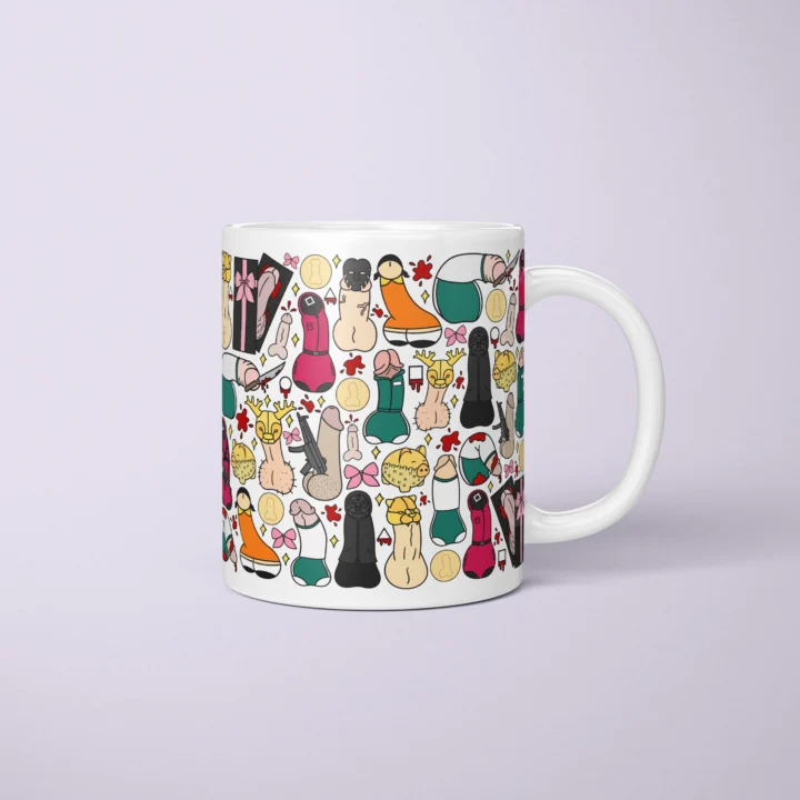 Survival Game Parody Penis Mug – Dark Adult Humor Gift - primary mug mockup