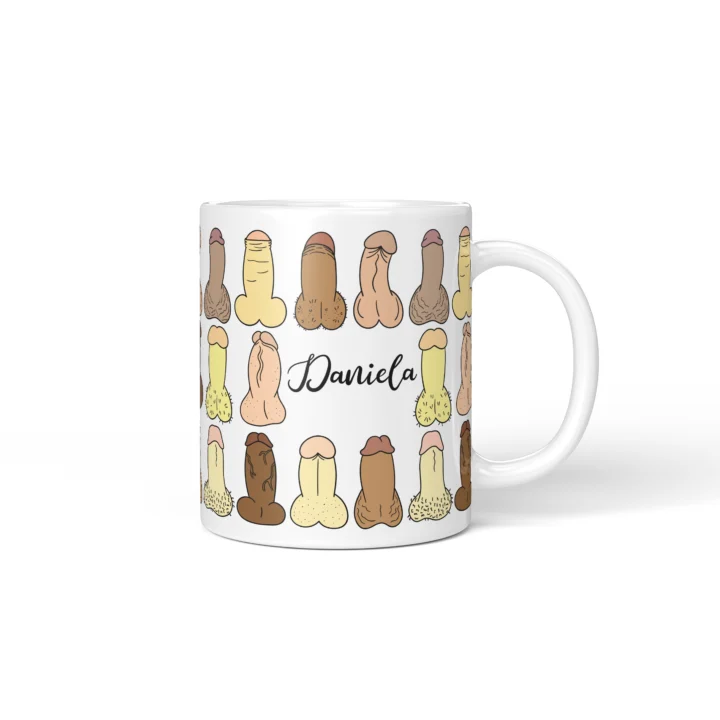 Mini Penis Mug - Tiny Cheeky Anatomy Gift - Personalized 11 oz White mug mockup