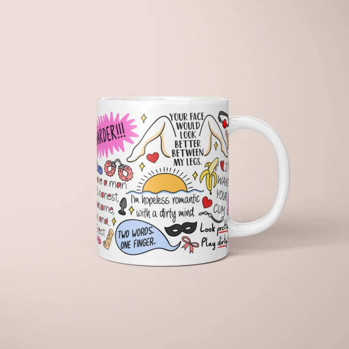 Naughty For Her Quotes Mug – Adults Only Gift - primary mug mockup