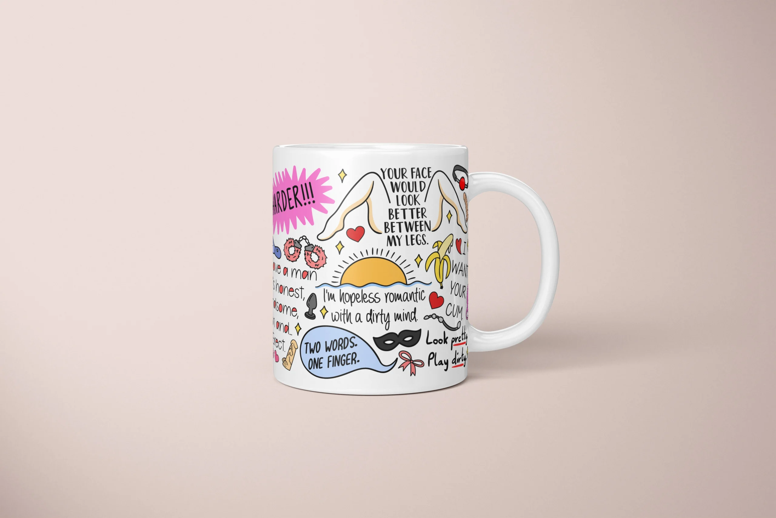 Naughty For Her Quotes Mug – Adults Only Gift - primary mug mockup