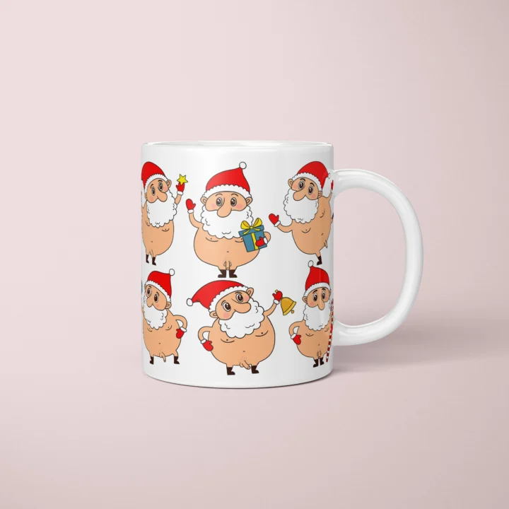 Nude Santa Penis Mug – Naughty Christmas Gift - primary mug mockup