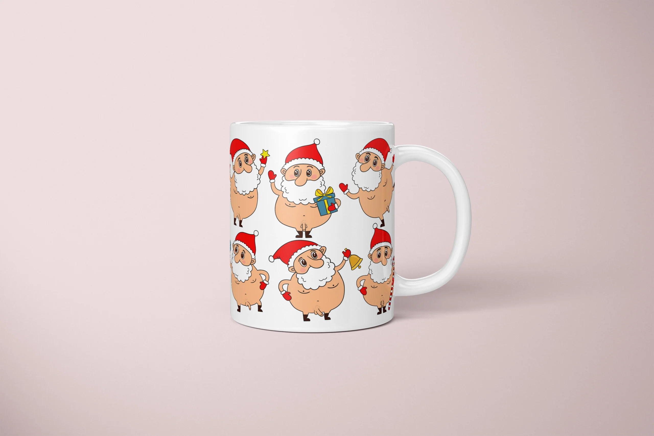 Nude Santa Penis Mug – Naughty Christmas Gift - primary mug mockup
