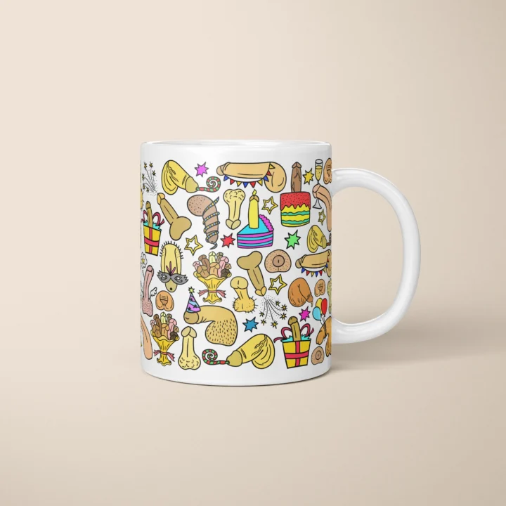Birthday Party Penis Mug – Funny Adult Gift - primary mug mockup