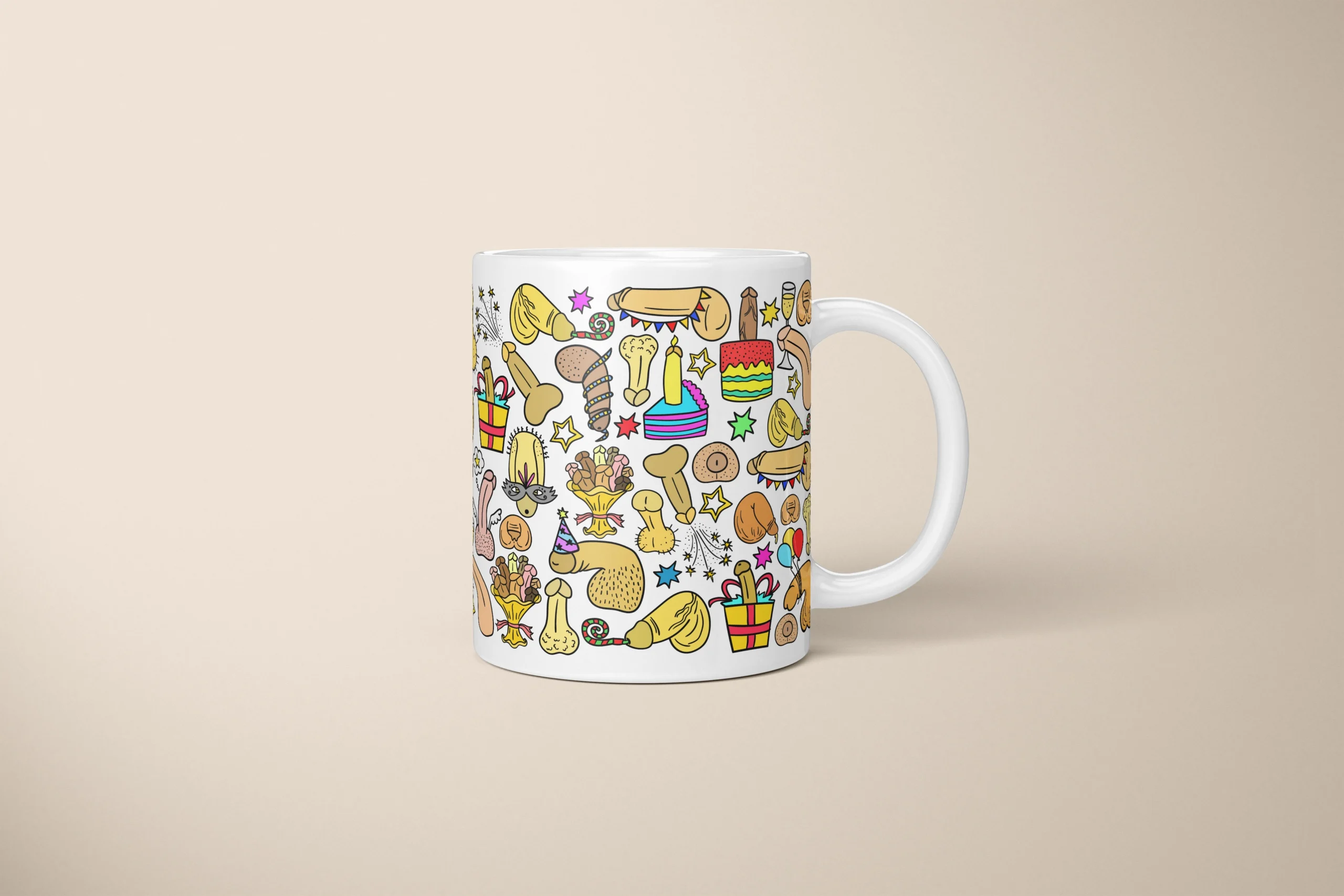 Birthday Party Penis Mug – Funny Adult Gift - primary mug mockup