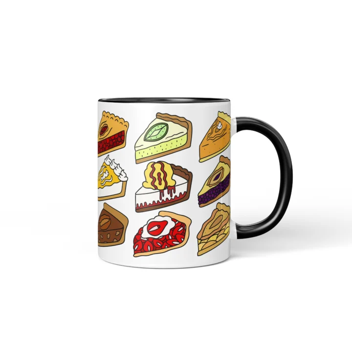 Pie Vagina Mug - Rude Foodie Gift - Black mug mockup