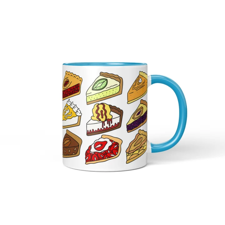 Pie Vagina Mug - Rude Foodie Gift - Blue mug mockup