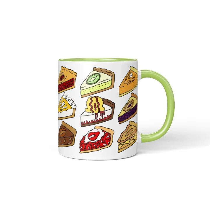 Pie Vagina Mug - Rude Foodie Gift - Green mug mockup