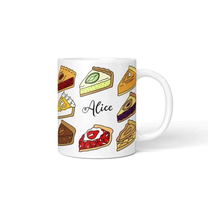 Pie Vagina Mug - Rude Foodie Gift - Personalized 11 oz White mug mockup