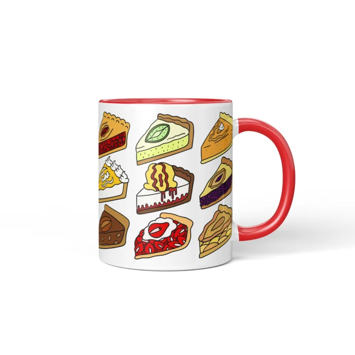 Pie Vagina Mug - Rude Foodie Gift - Red mug mockup