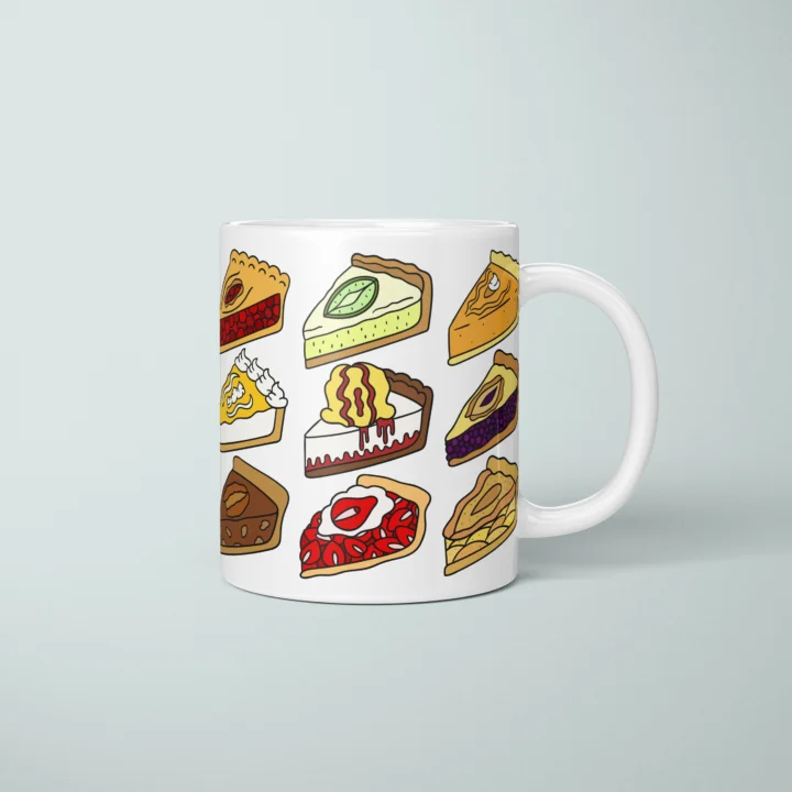 Pie Vulva Art Mug – Rude Foodie Gift - primary mug mockup