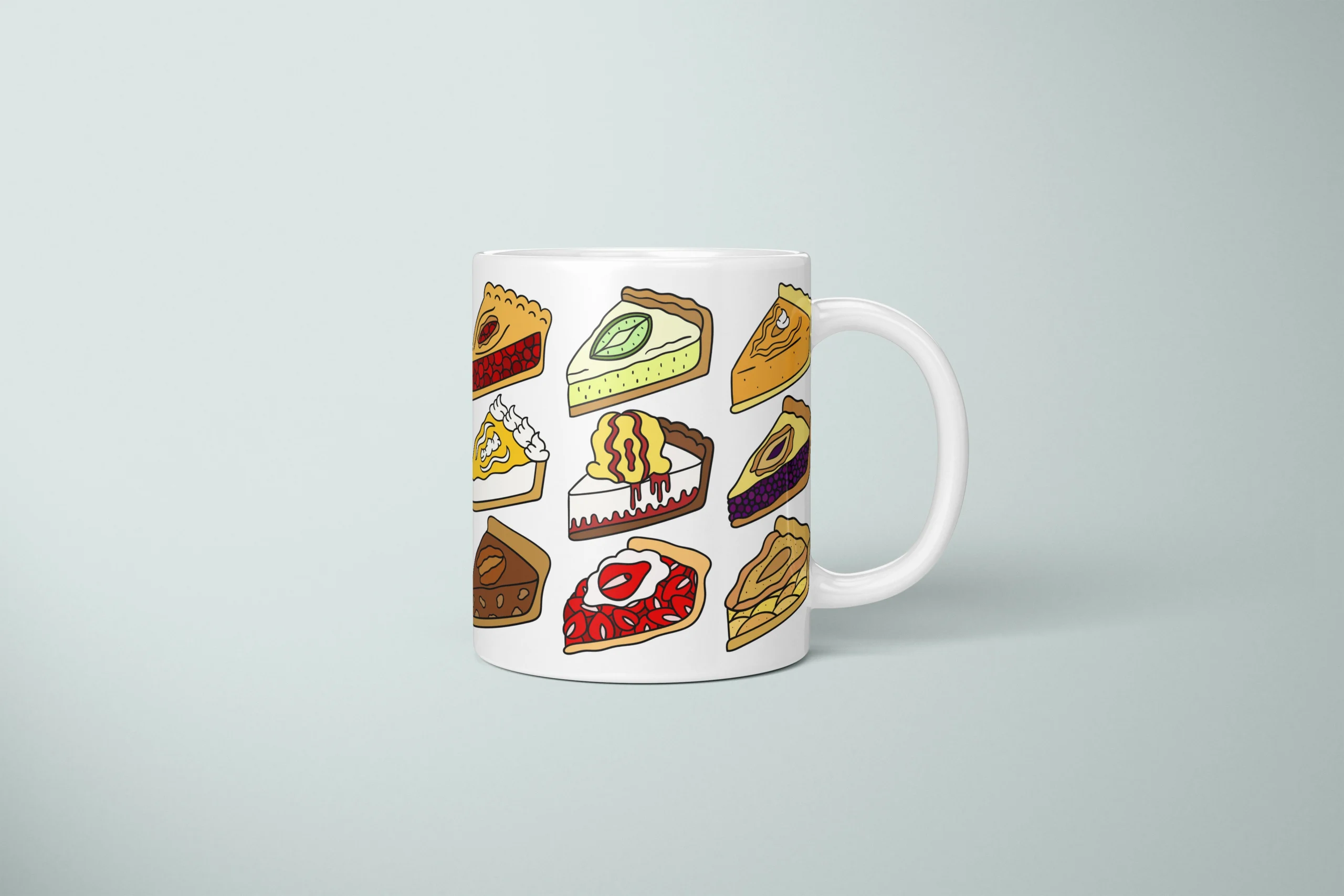 Pie Vulva Art Mug – Rude Foodie Gift - primary mug mockup