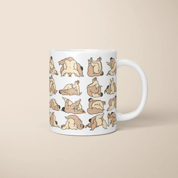 Bedroom Position Art Mug – Adults Only Gag Gift - primary mug mockup