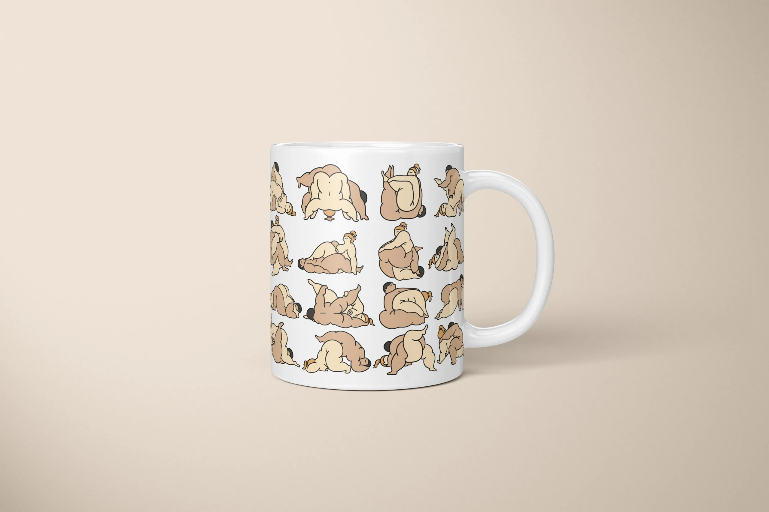 Bedroom Position Art Mug – Adults Only Gag Gift - primary mug mockup