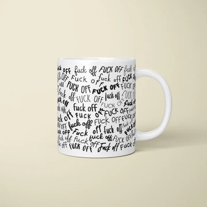 Profanity Pattern Mug – Rude Boundary Gift - primary mug mockup