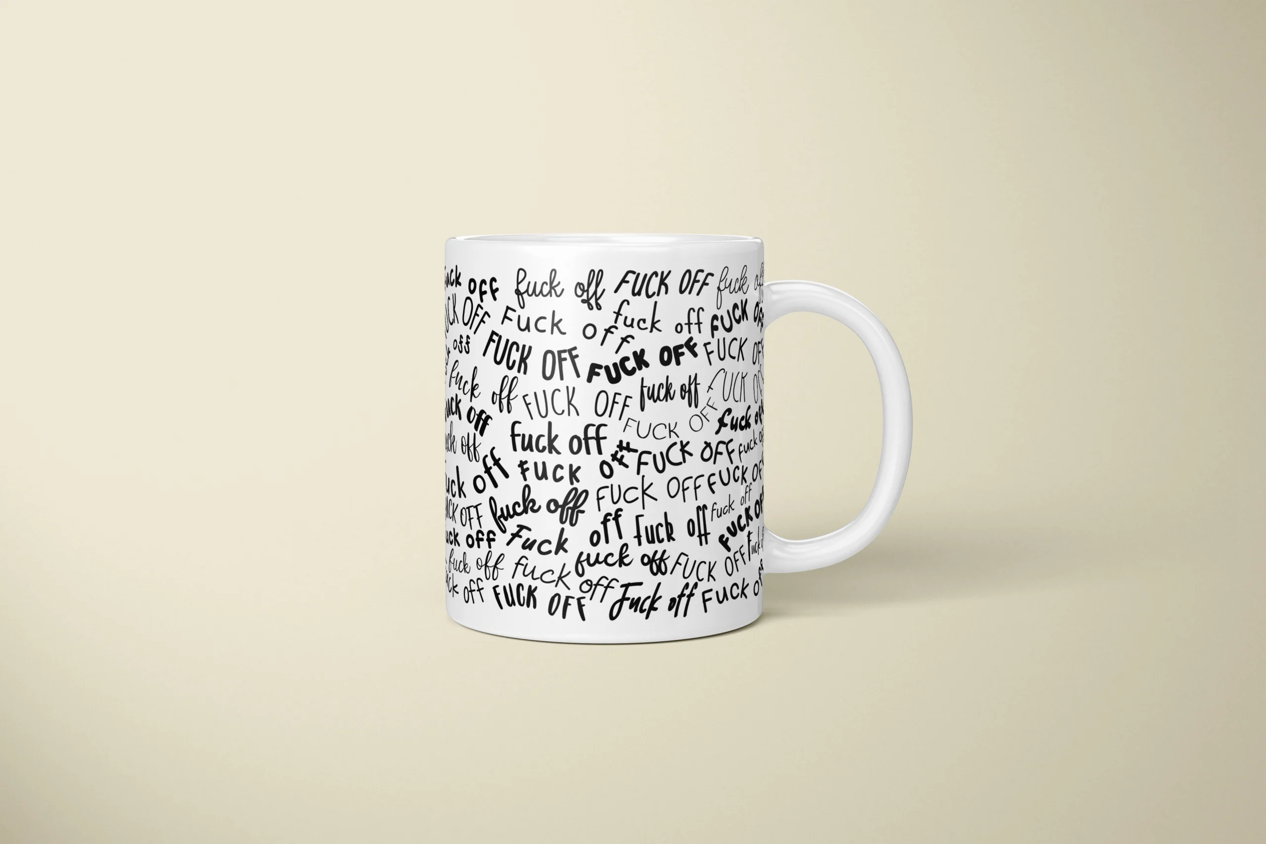 Profanity Pattern Mug – Rude Boundary Gift - primary mug mockup