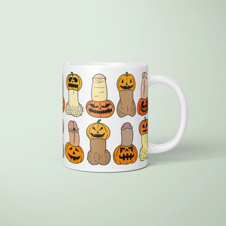 Pumpkin Penis Mug – Spooky Halloween Gift - primary mug mockup
