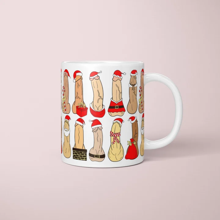 Santa Penis Mug – Naughty Holiday Humor Gift - primary mug mockup