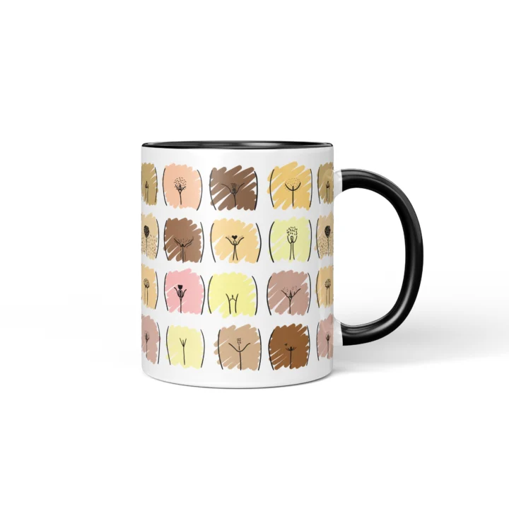 Skin Tone Vagina Mug - Inclusive Body Positive Gift - Black mug mockup
