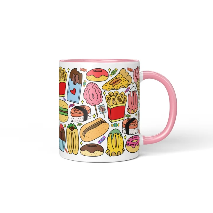 Snack Attack Vagina Mug - Rude Foodie Gift - Pink mug mockup