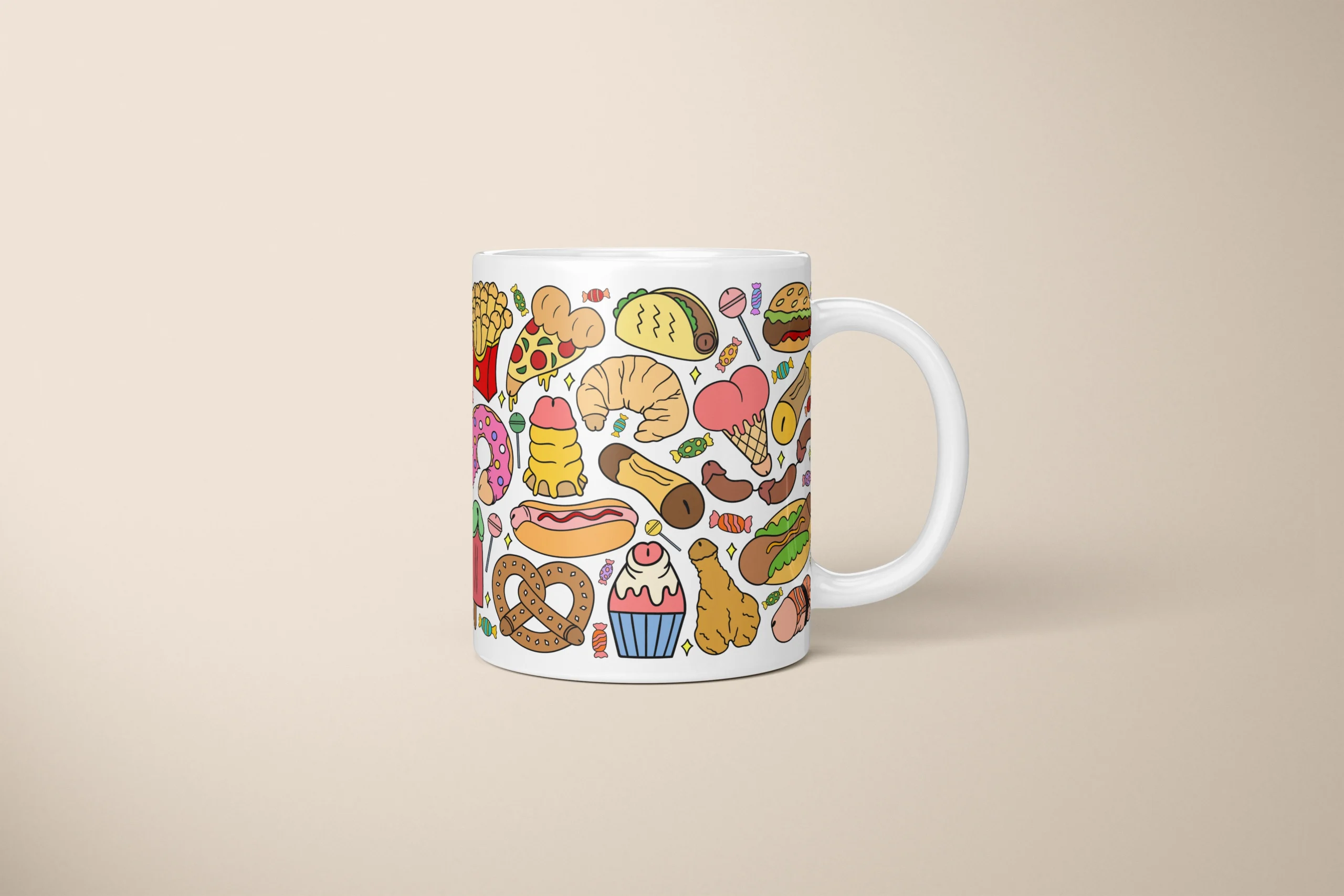 Snack Penis Mug – Rude Food Lover Gift - primary mug mockup