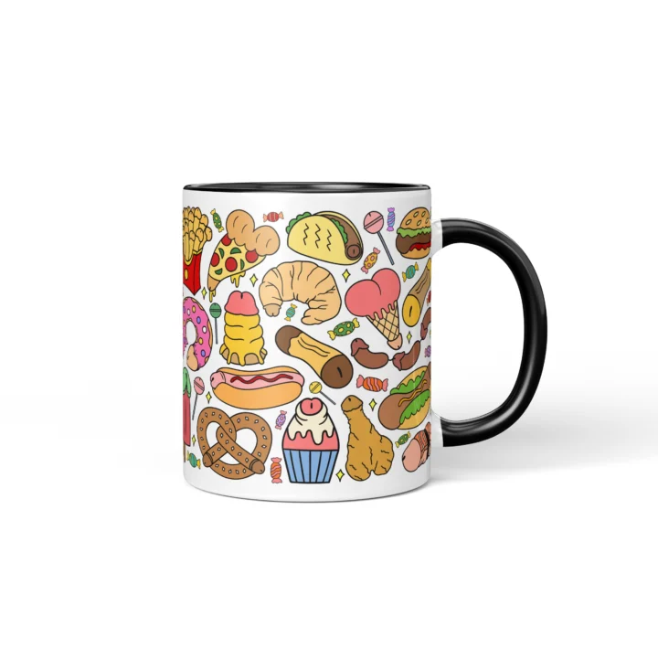 Snack Penis Mug - Rude Food Lover Gift - Black mug mockup