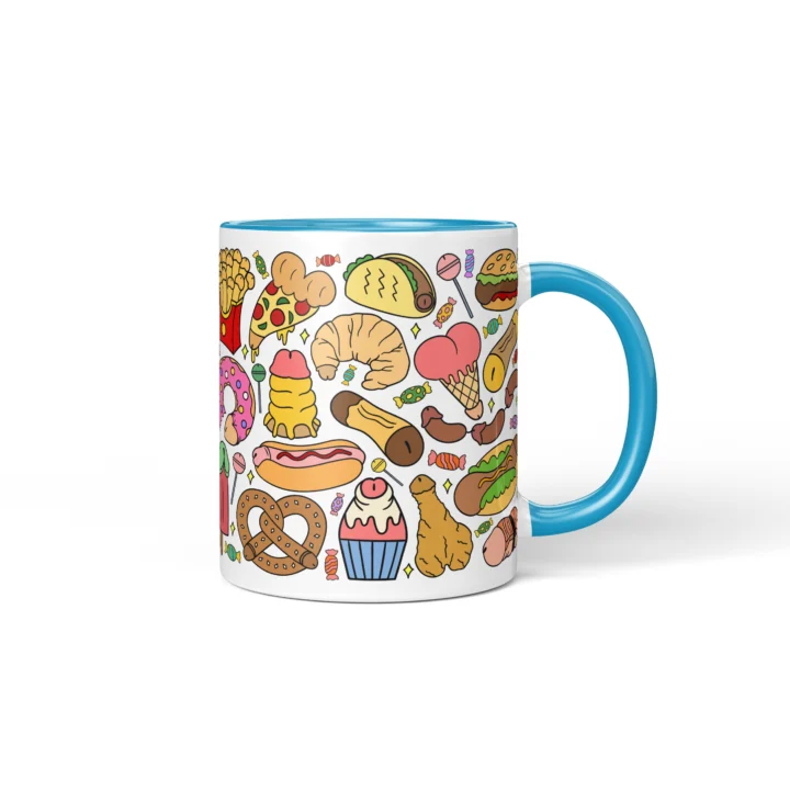 Snack Penis Mug - Rude Food Lover Gift - Blue mug mockup