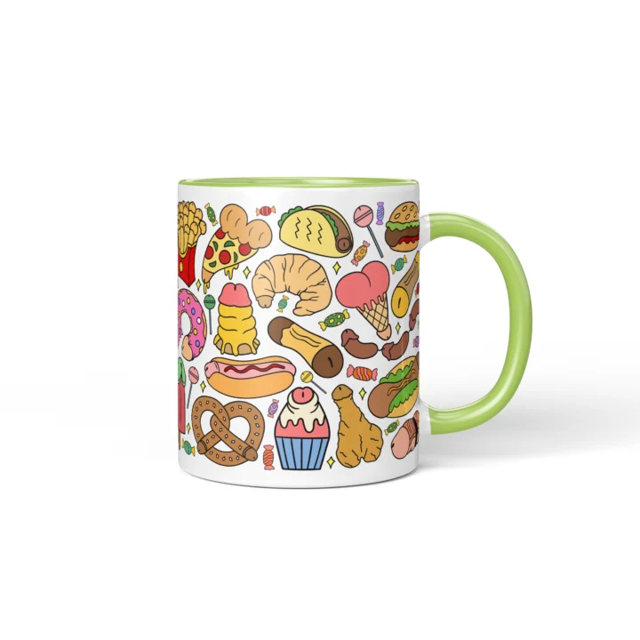 Snack Penis Mug - Rude Food Lover Gift - Green mug mockup