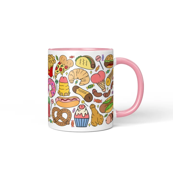 Snack Penis Mug - Rude Food Lover Gift - Pink mug mockup