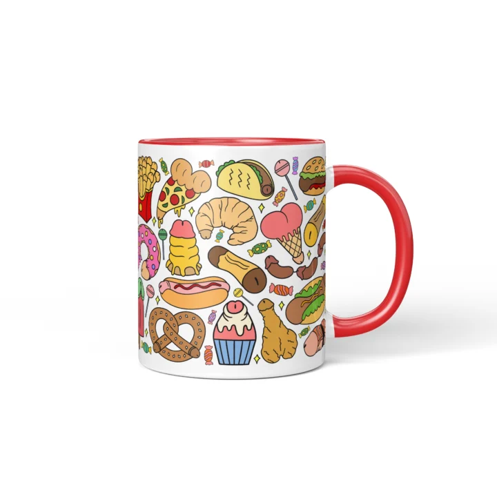 Snack Penis Mug - Rude Food Lover Gift - Red mug mockup