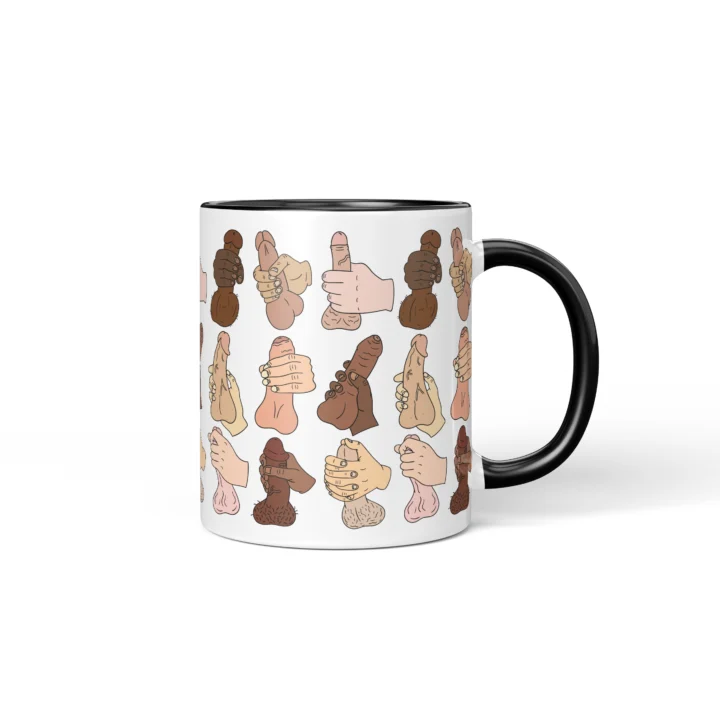 Solo Time Penis Mug - Adults Only Humor Gift - Black mug mockup