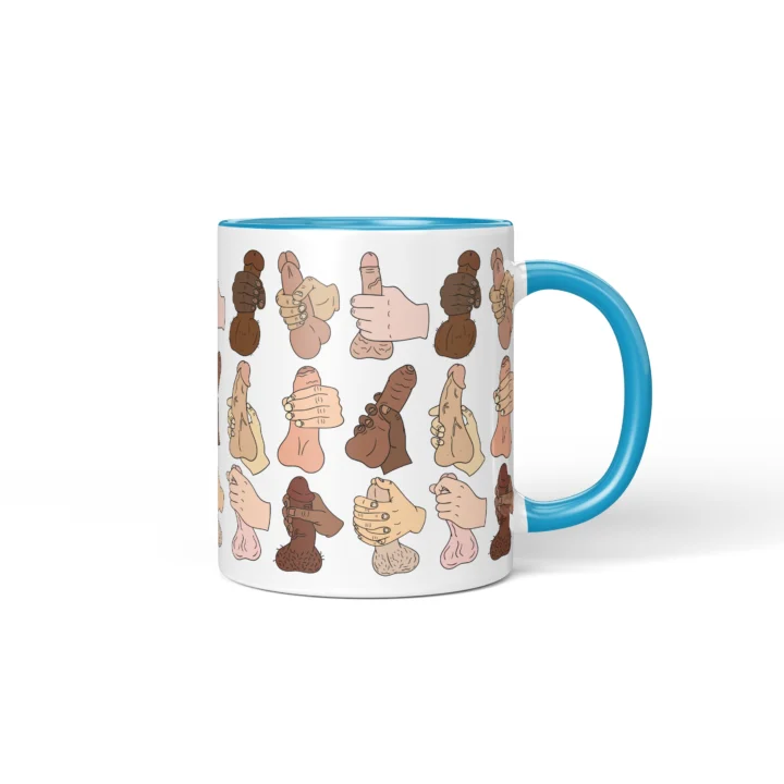 Solo Time Penis Mug - Adults Only Humor Gift - Blue mug mockup