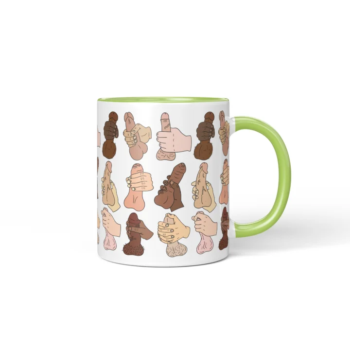 Solo Time Penis Mug - Adults Only Humor Gift - Green mug mockup