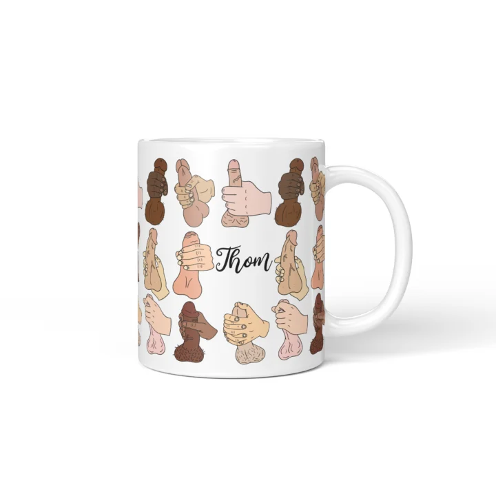 Solo Time Penis Mug - Adults Only Humor Gift - Personalized 11 oz White mug mockup