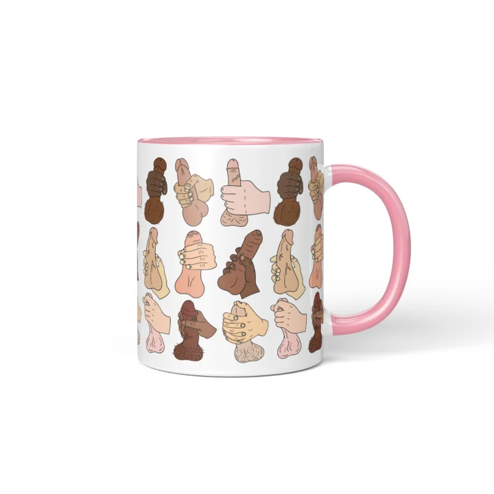 Solo Time Penis Mug - Adults Only Humor Gift - Pink mug mockup