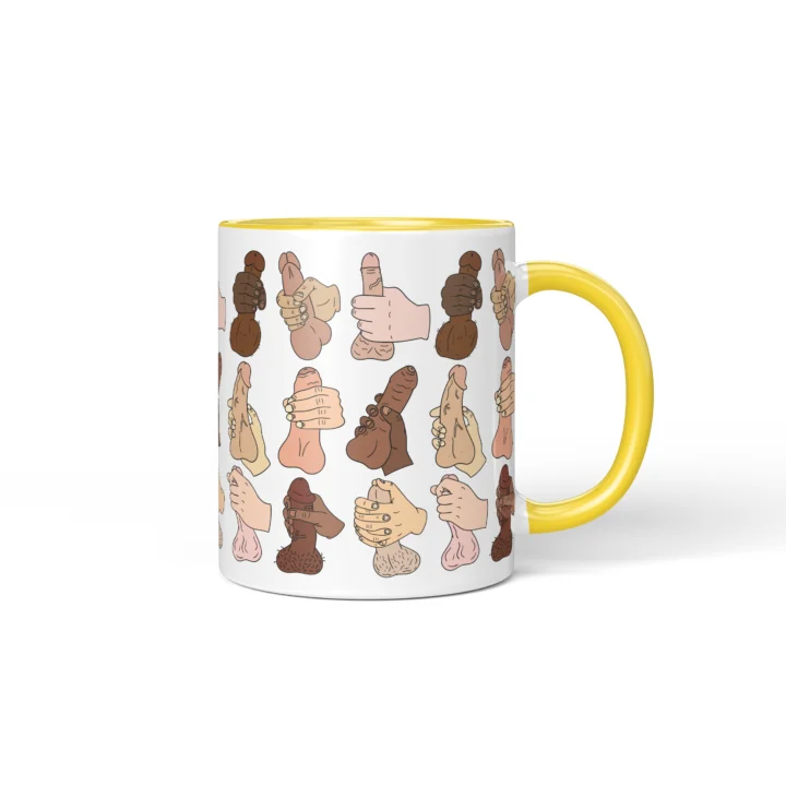 Solo Time Penis Mug - Adults Only Humor Gift - Yellow mug mockup