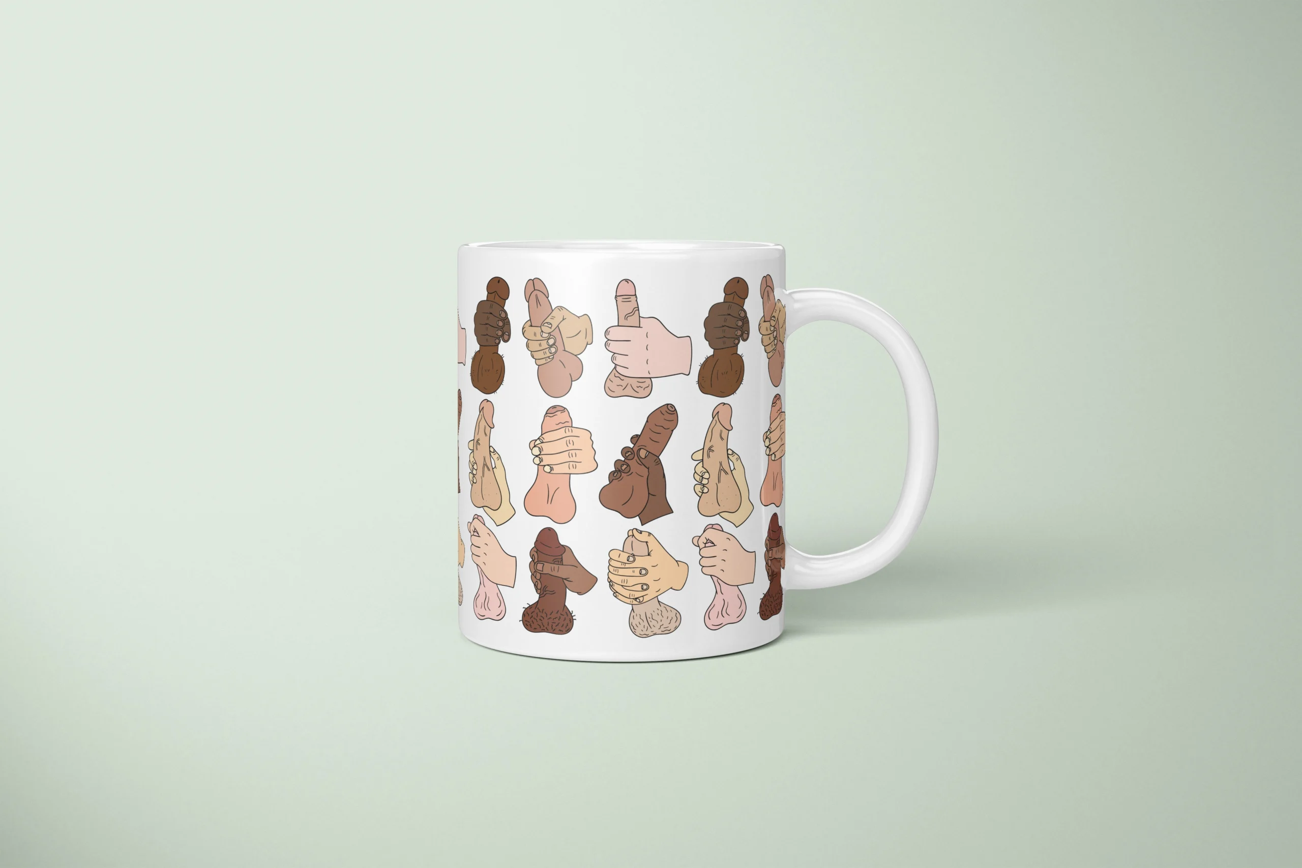 Solo Play Penis Mug – Explicit Adult Humor Gift - primary mug mockup