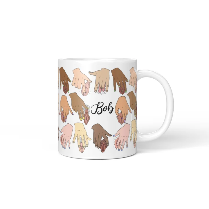 Solo Time Vagina Mug - Adults Only Humor Gift - Personalized 11 oz White mug mockup
