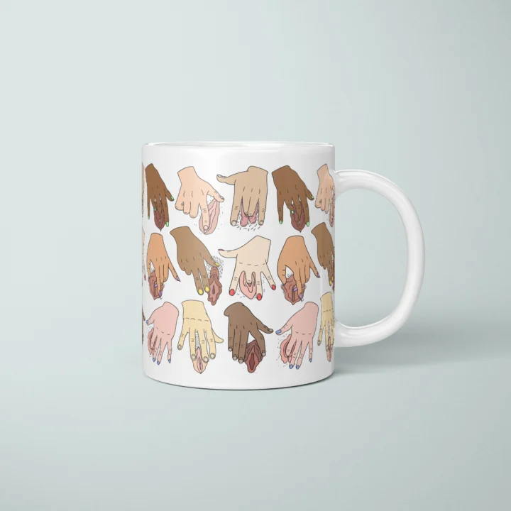 Solo Time Vulva Art Mug – Adults Only Humor Gift - primary mug mockup