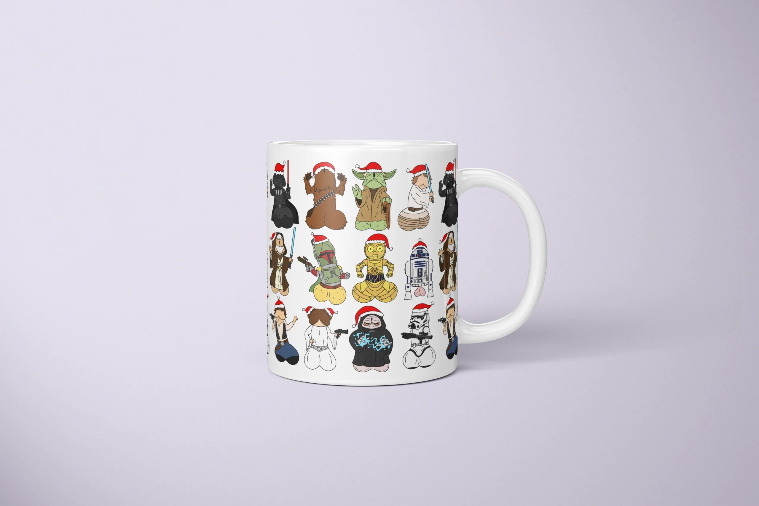 Space Wizard Christmas Penis Mug – Naughty Sci-Fi Parody Gift - primary mug mockup