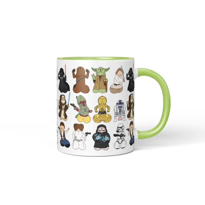 Space Wizard Penis Mug - Sci-Fi Parody Gift - Green mug mockup
