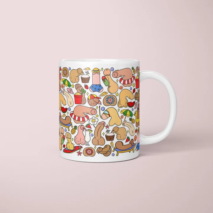 Summer Penis Mug – Cheeky Beach Vacation Gift - primary mug mockup
