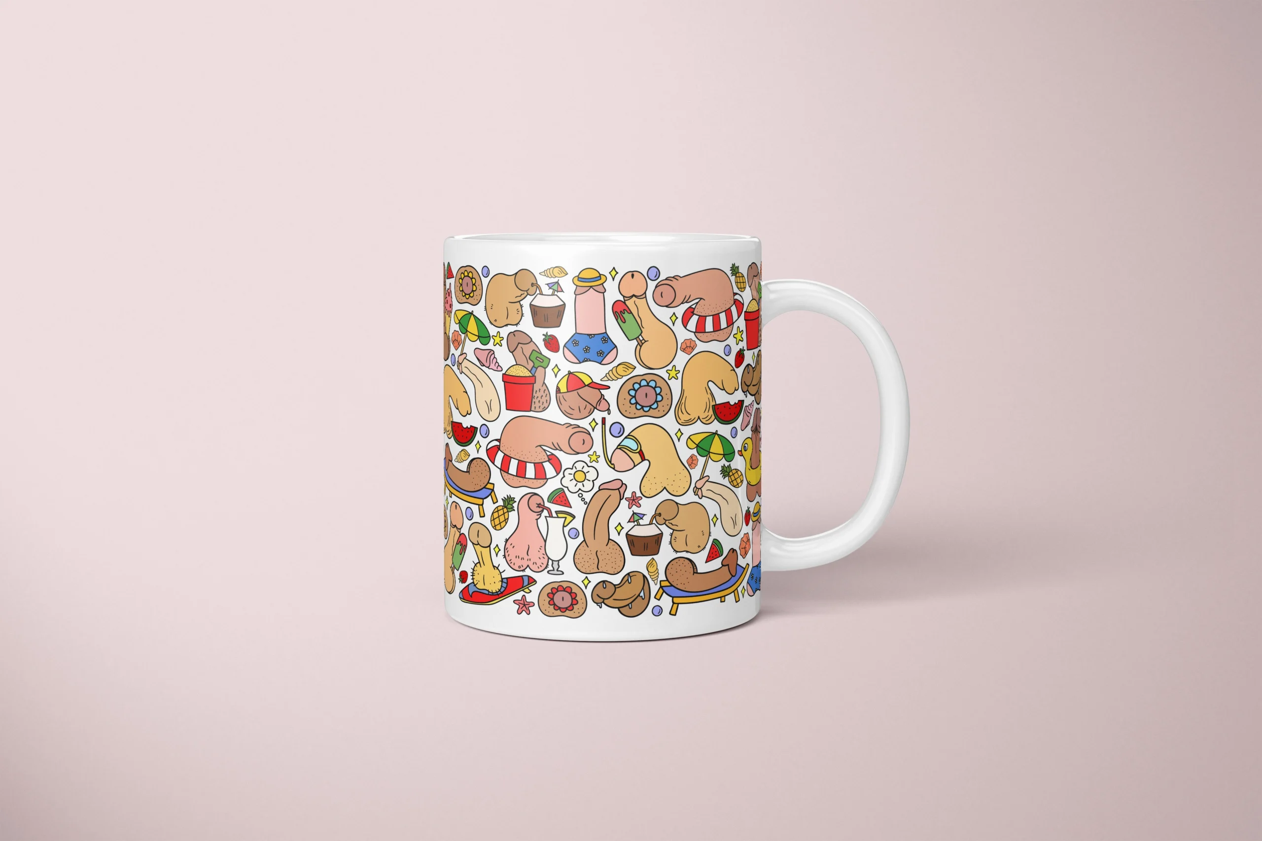 Summer Penis Mug – Cheeky Beach Vacation Gift - primary mug mockup