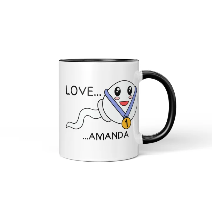 Swimming Champion Mug - Rude Father's Day Gift - Black mug mockup