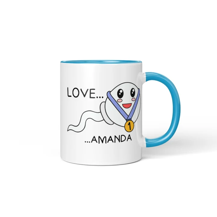 Swimming Champion Mug - Rude Father's Day Gift - Blue mug mockup