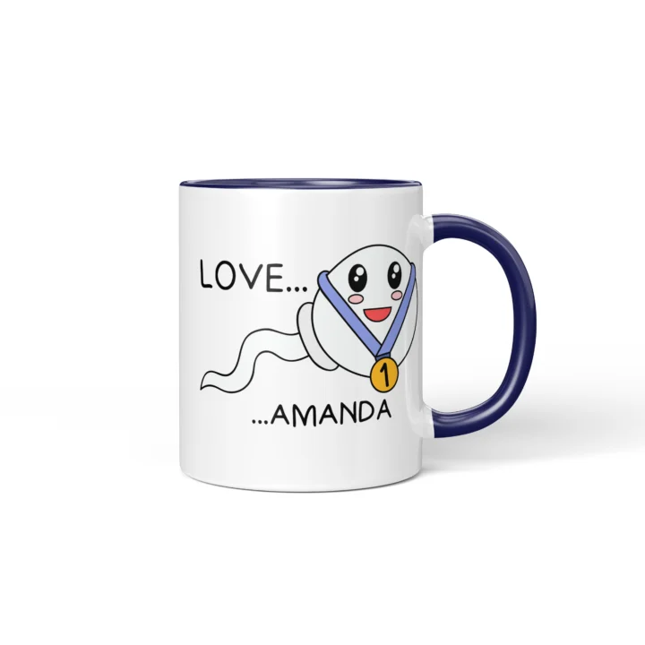 Swimming Champion Mug - Rude Father's Day Gift - Dark Blue mug mockup