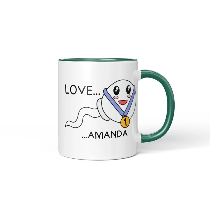 Swimming Champion Mug - Rude Father's Day Gift - Dark Green mug mockup