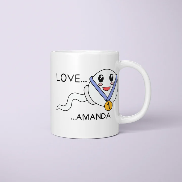 Sperm Swimming Champion Mug – Rude Father’s Day Gift - primary mug mockup
